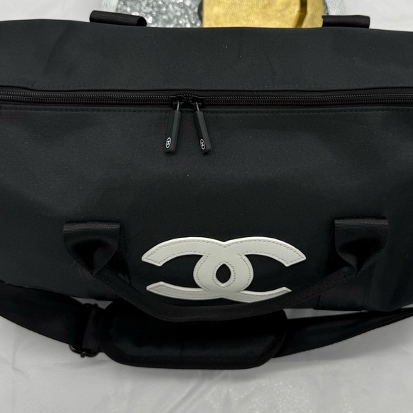 Chanel Black and White Duffel Bag - Picture 5 of 6